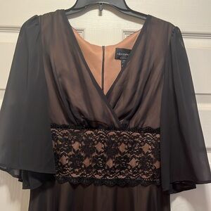 Connected Apparel Black Lace Waist Dress Size 8